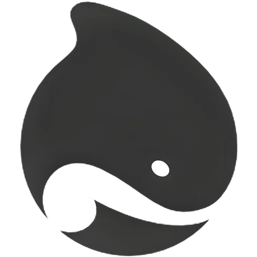 Logo for Orcapages.com curled orca